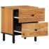 Mesita de noche de madera maciza de acacia 40x33x46