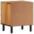 Mesita de noche de madera maciza de acacia 40x33x46