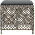 Taburetes de jardín con cojines 4 uds ratán PE gris 41x41x36