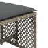 Taburetes de jardín con cojines 4 uds ratán PE gris 41x41x36