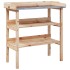 Mesa para plantas con estantes madera maciza abeto