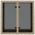 Mesa de jardín superficie de vidrio ratán PE beige 55x55x37