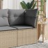 Silla de jardín sin reposabrazos con cojines ratán PE