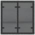 Mesa de jardín superficie de vidrio ratán PE negro 55x55x37