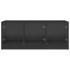 Mesa de centro con puertas de vidrio negra 102x50x42