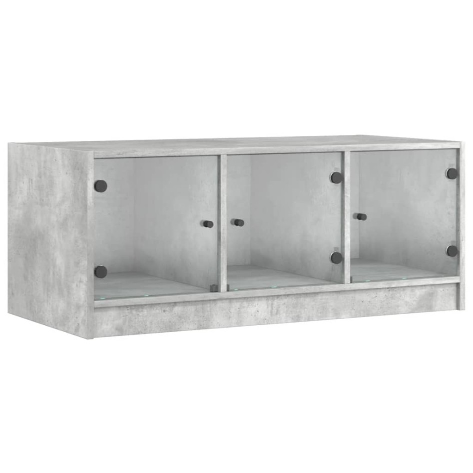 Mesa de centro con puertas de vidrio grs hormigón 102x50x42