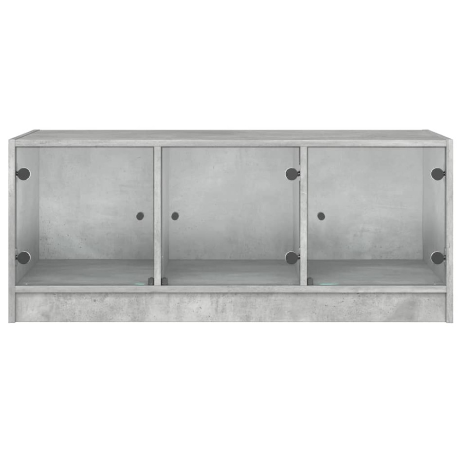 Mesa de centro con puertas de vidrio grs hormigón 102x50x42