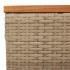 Mesa de jardín ratán sintético madera acacia beige 55x55x37