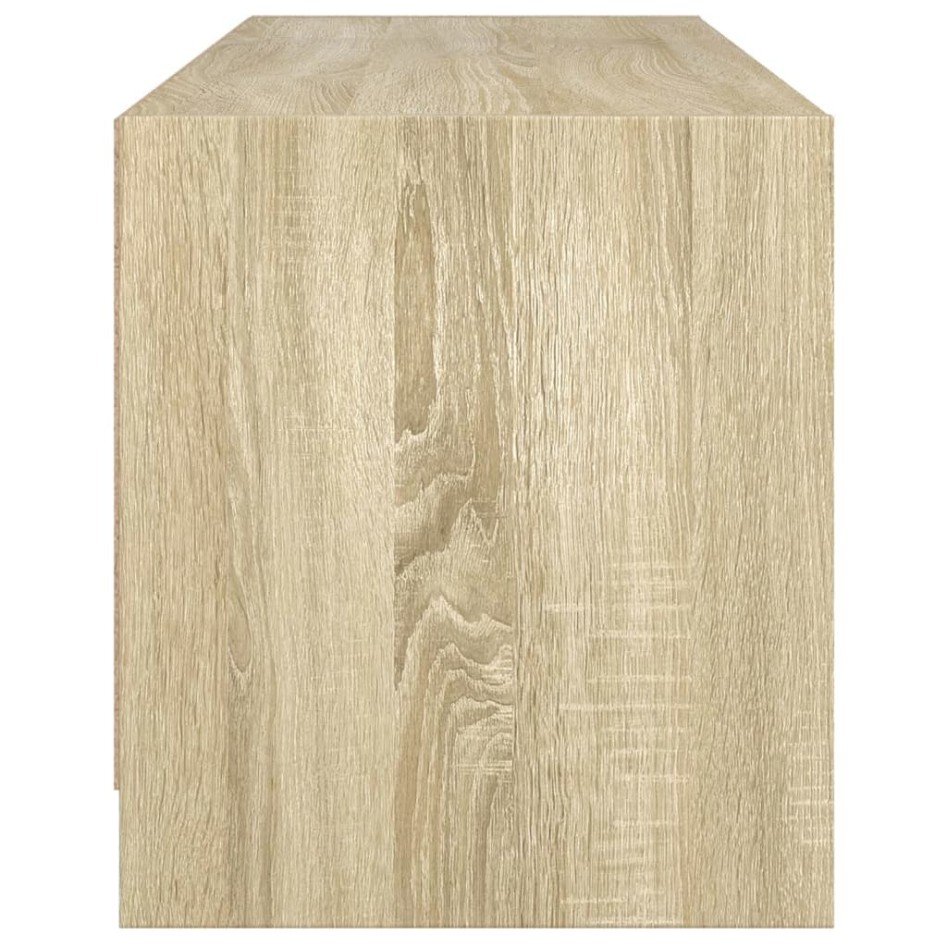 Mueble de TV con puertas de vidrio roble Sonoma 102x37x42