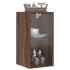Mueble de pared puertas de vidrio marrón roble 35x37x68,5