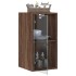 Mueble de pared puertas de vidrio marrón roble 35x37x68,5