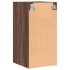 Mueble de pared puertas de vidrio marrón roble 35x37x68,5