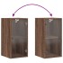 Mueble de pared puertas de vidrio marrón roble 35x37x68,5