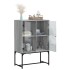Armario auxiliar puertas de vidrio gris Sonoma 69x37x100