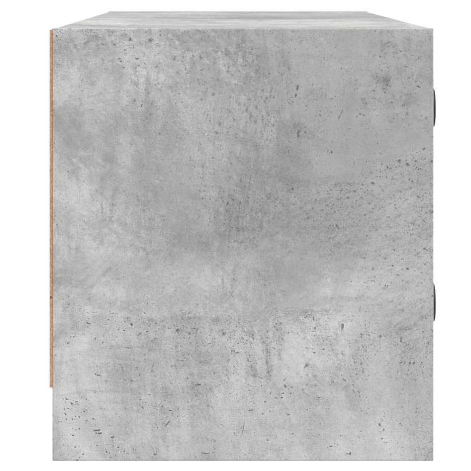 Mueble de TV con puertas de vidrio gris hormigón 102x37x42