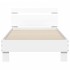 Estructura cama con cabecero madera ingeniería blanca 75x190