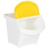 Cubos de basura apilables con tapa 3 uds PP blanco 78