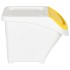 Cubos de basura apilables con tapa 3 uds PP blanco 78