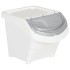 Cubos de basura apilables con tapa 3 uds PP blanco 78