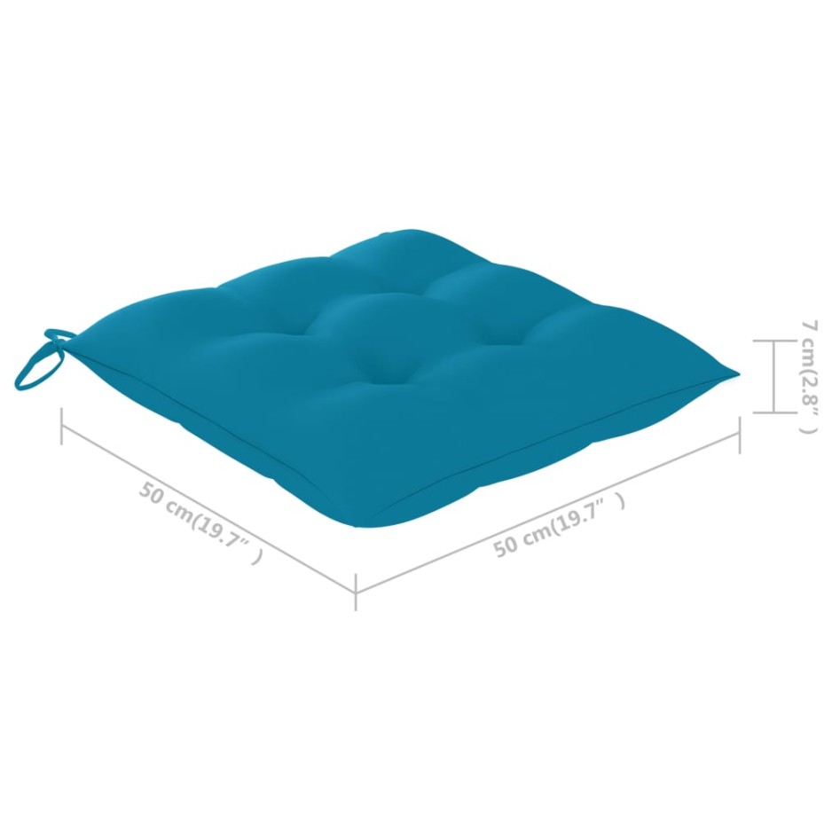 Sillas comedor de jardín y cojines 4 uds madera maciza