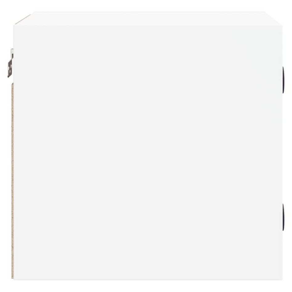 Mesitas de noche con puertas de vidrio 2 uds blanco 35x37x35