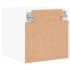 Mesitas de noche con puertas de vidrio 2 uds blanco 35x37x35