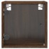 Mesitas noche con puertas vidrio 2 uds roble marrón 35x37x35