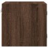 Mesitas noche con puertas vidrio 2 uds roble marrón 35x37x35