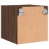 Mesitas noche con puertas vidrio 2 uds roble marrón 35x37x35