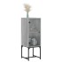 Armario auxiliar con puerta de vidrio gris Sonoma 35x37x100