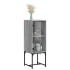 Armario auxiliar con puerta de vidrio gris Sonoma 35x37x100