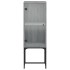 Armario auxiliar con puerta de vidrio gris Sonoma 35x37x100