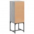 Armario auxiliar con puerta de vidrio gris Sonoma 35x37x100