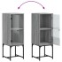 Armario auxiliar con puerta de vidrio gris Sonoma 35x37x100
