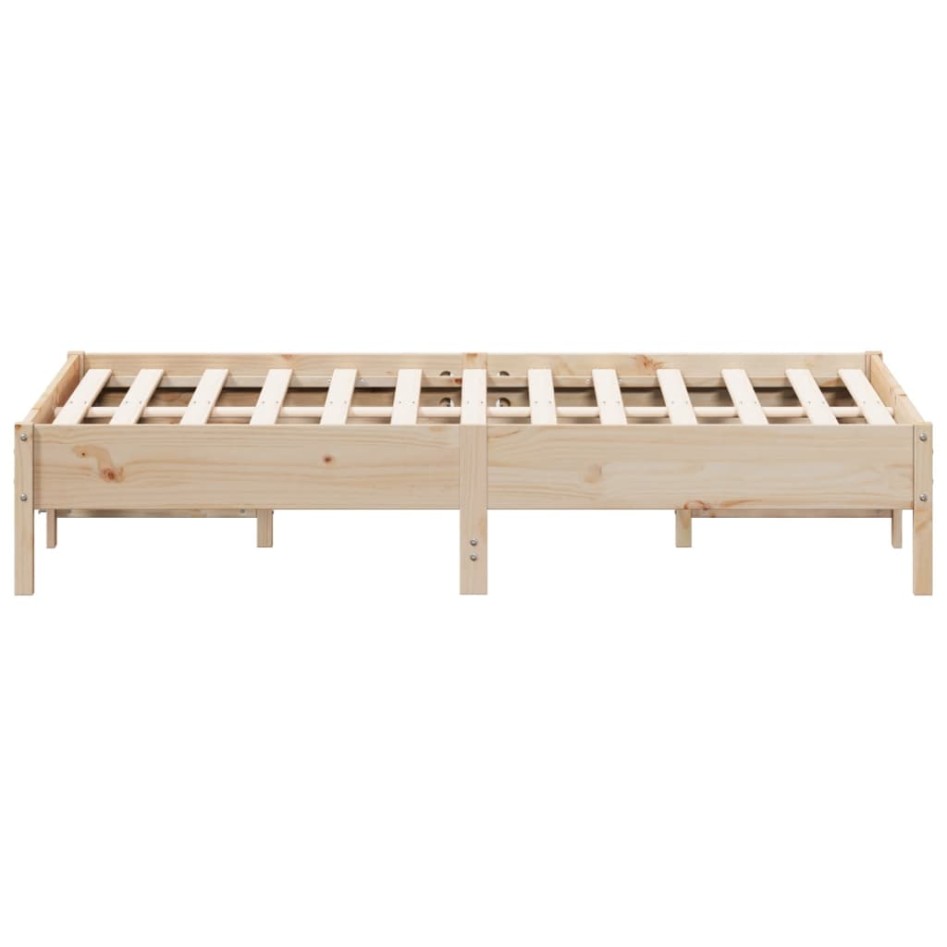 Estructura de cama sin colchón madera maciza de pino 120x190