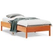 Estructura de cama sin colchón madera maciza marrón 90x190 cm