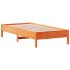 Estructura de cama sin colchón madera maciza marrón 90x190