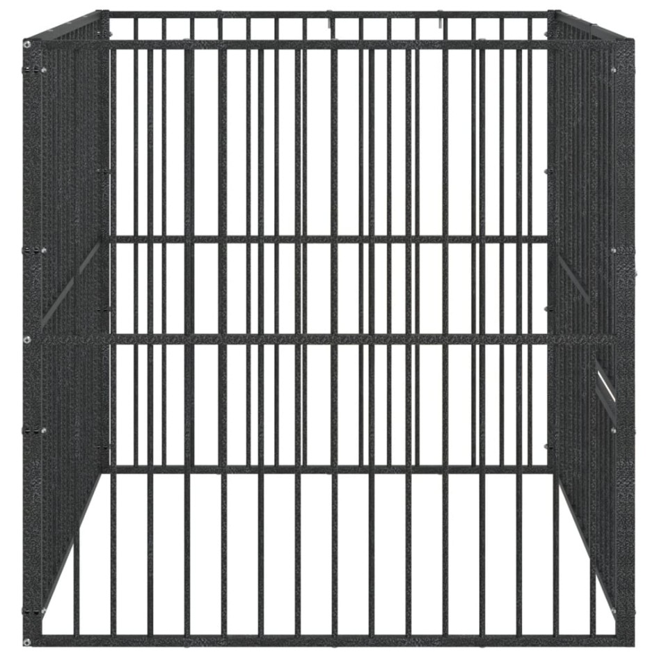 Corralito para perros con 4 paneles acero galvanizado