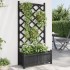 Jardinera con enrejado madera maciza de abeto
