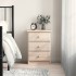 Mesita de noche ALTA madera maciza de pino 41x35x55,5