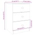 Mesita de noche ALTA madera maciza de pino 41x35x55,5