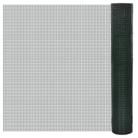 Alambrada gallinero galvanizada recubrimiento PVC verde 25x1