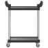 Carrito de 2 niveles aluminio negro 81x41x92