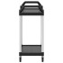 Carrito de 2 niveles aluminio negro 81x41x92