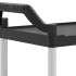 Carrito de 2 niveles aluminio negro 81x41x92