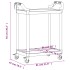 Carrito de 2 niveles aluminio negro 81x41x92