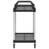 Carrito de 2 niveles aluminio negro 99x50x97