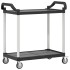 Carrito de 2 niveles aluminio negro 99x50x97
