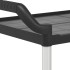 Carrito de 2 niveles aluminio negro 99x50x97