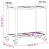 Carrito de 2 niveles aluminio negro 99x50x97